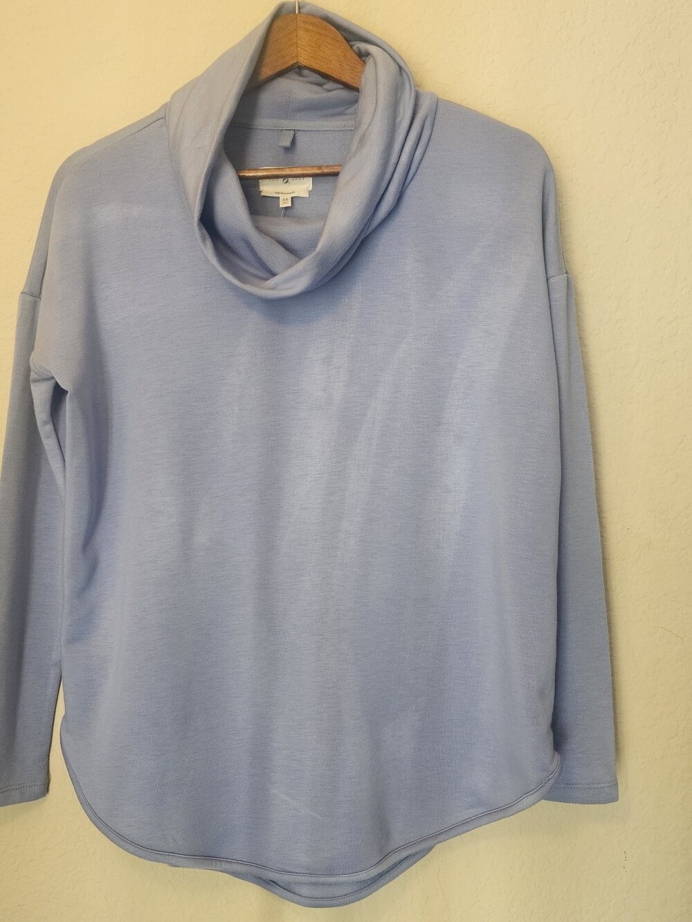 NWT‎ Lou & Grey Cowl Neck Signature Sweater Womens XS Light Blue Oversized